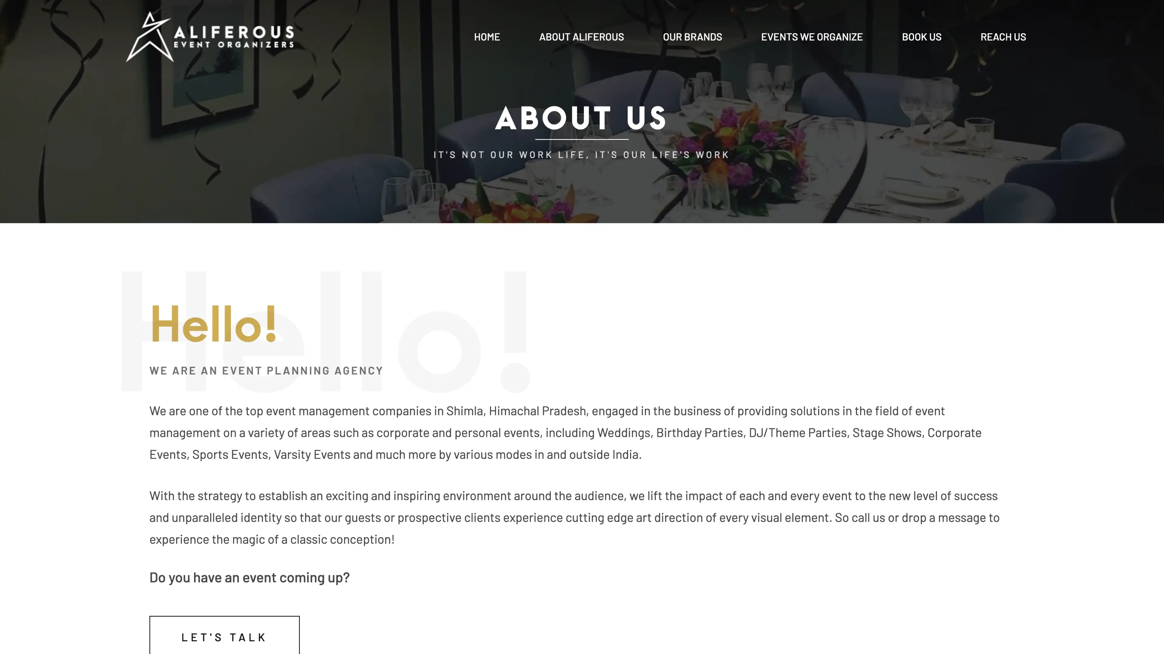 Aliferous Event Organizers