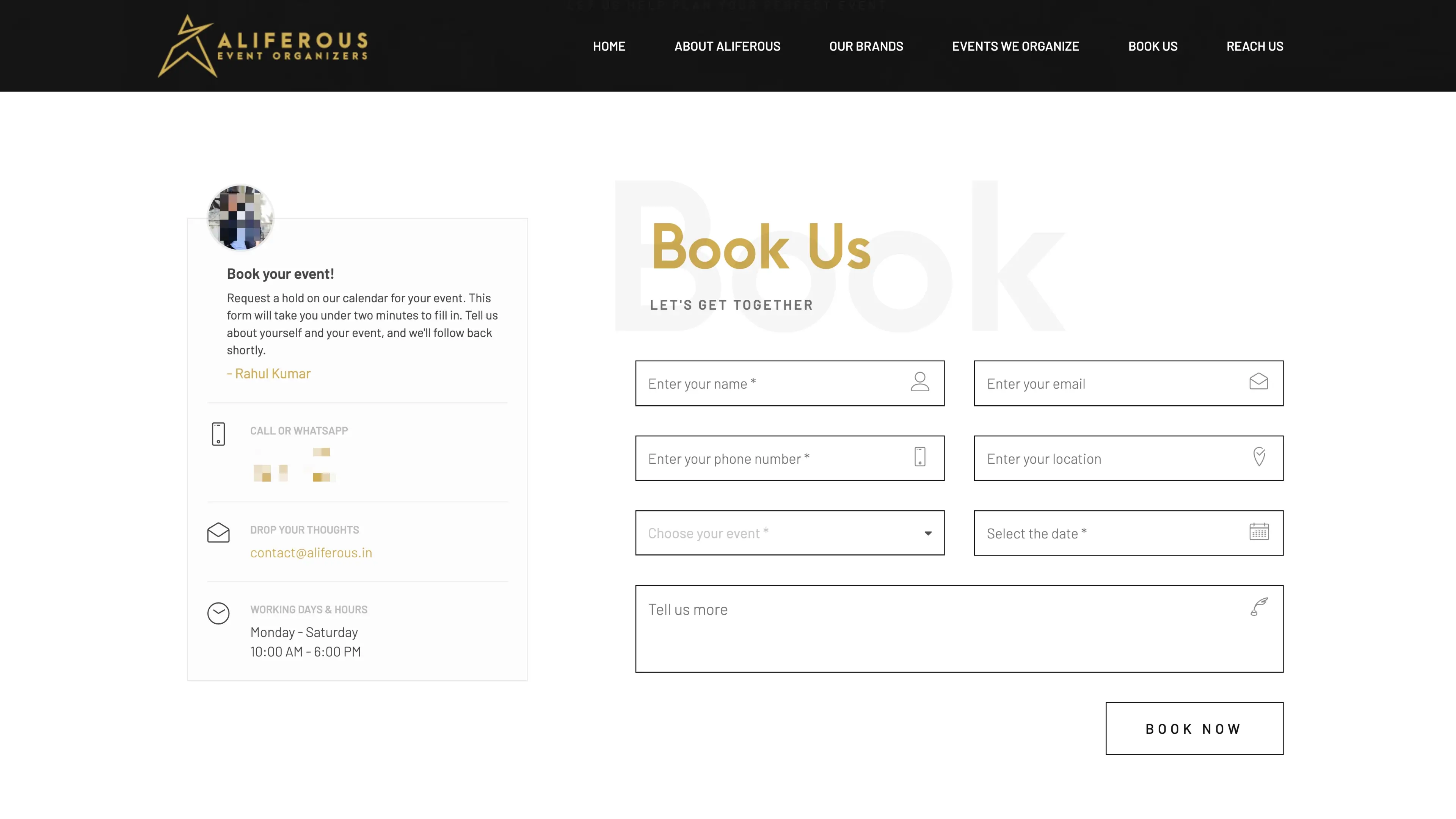 Aliferous Event Organizers
