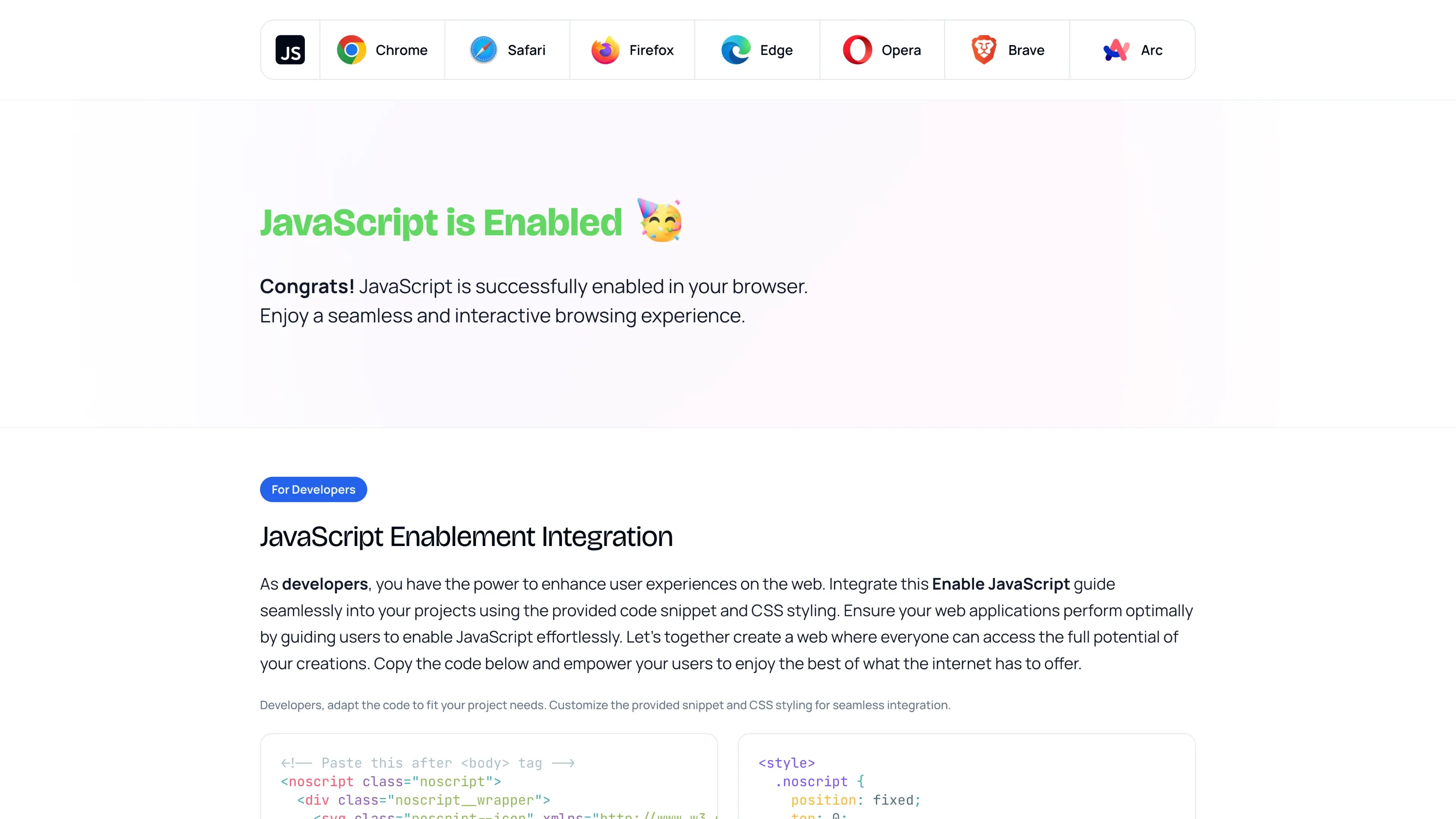 Enable JavaScript