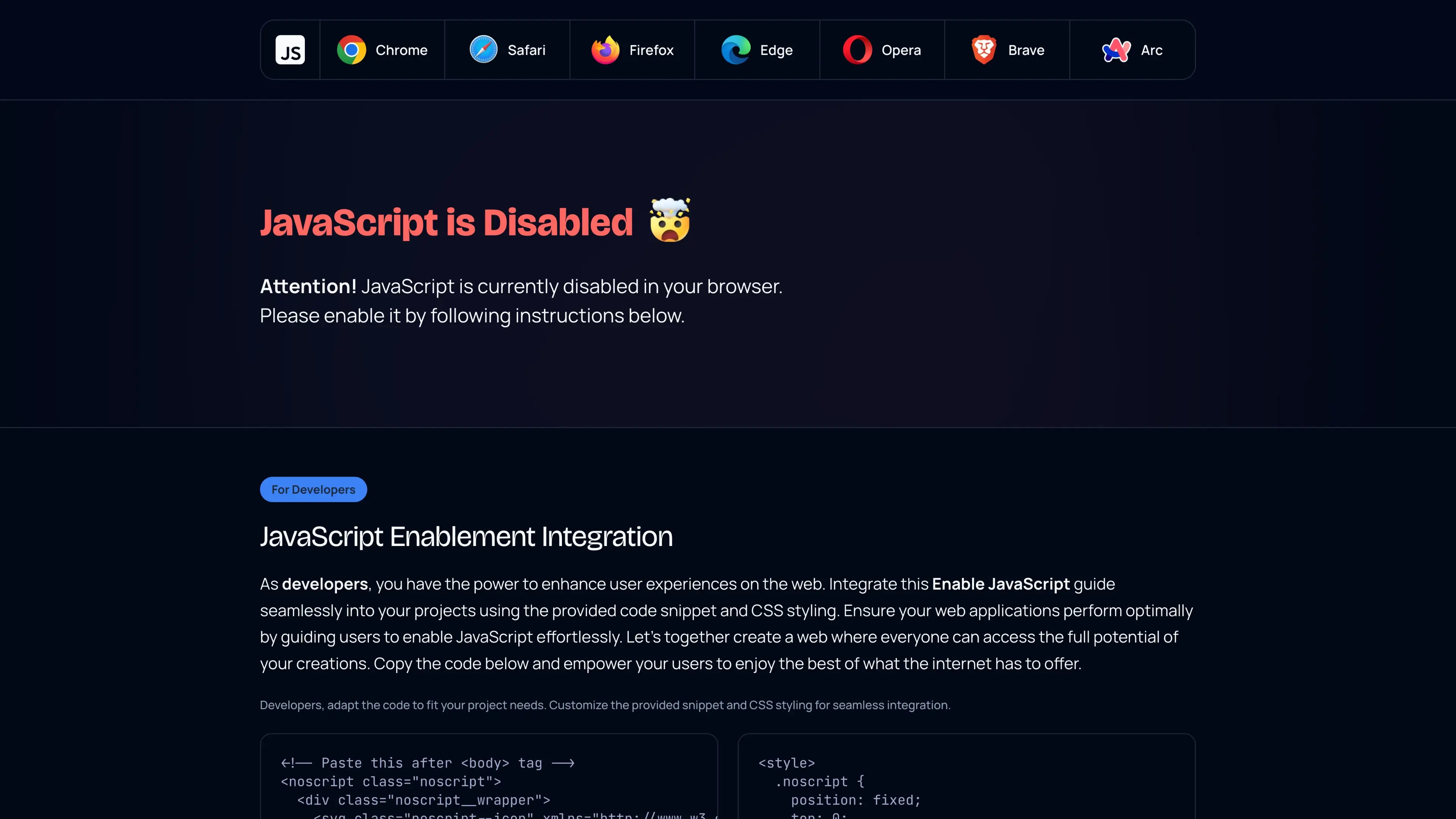 Enable JavaScript