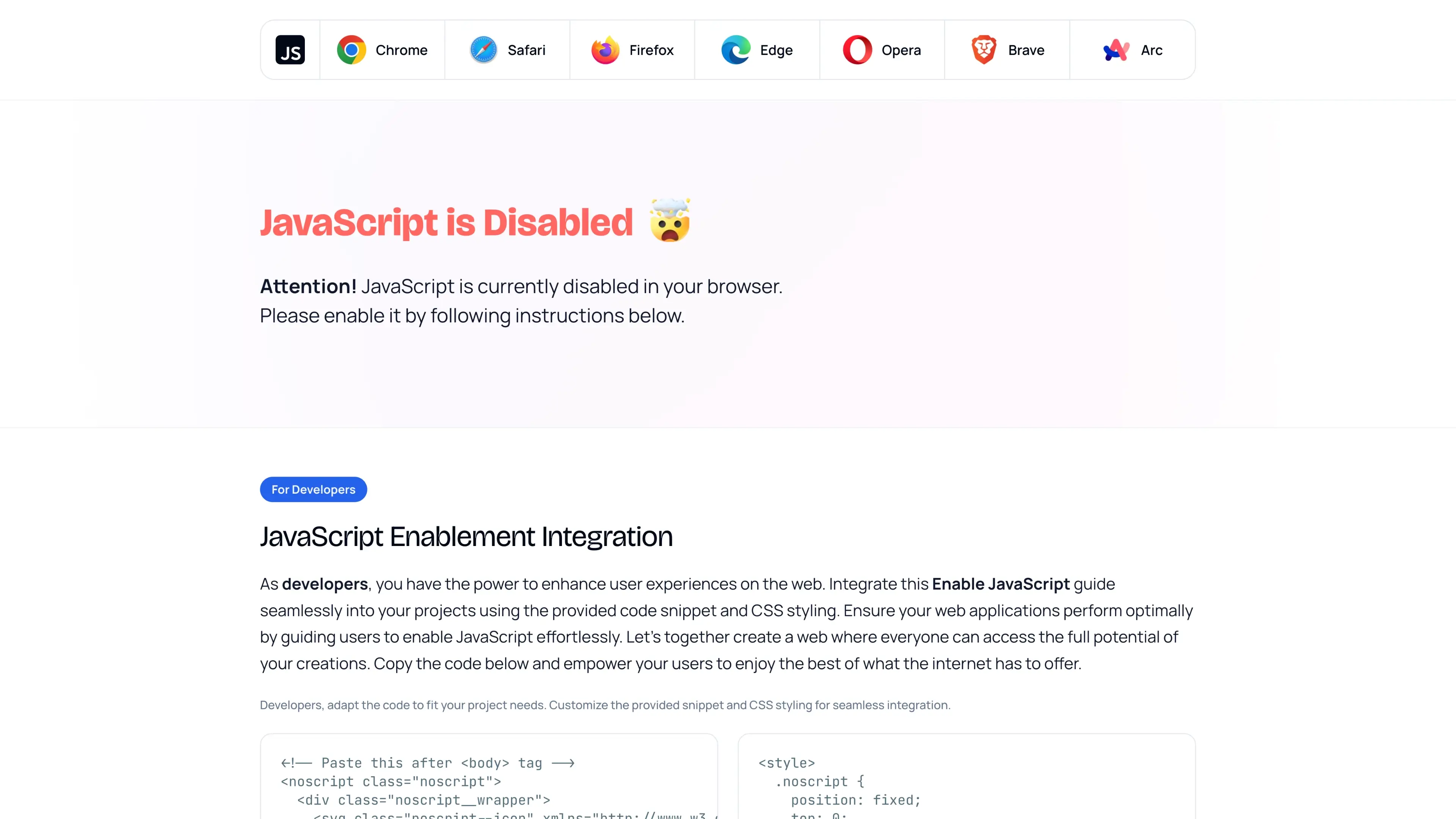 Enable JavaScript