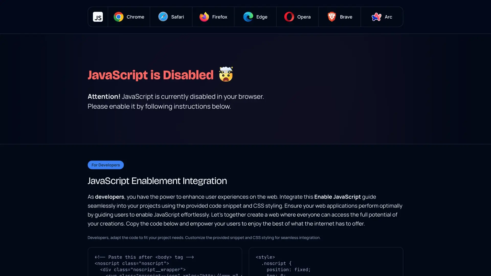 Enable JavaScript