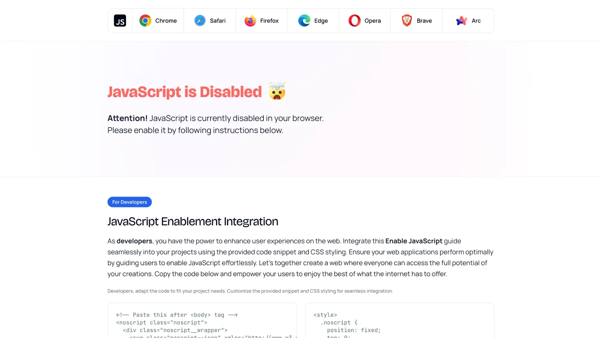 Enable JavaScript