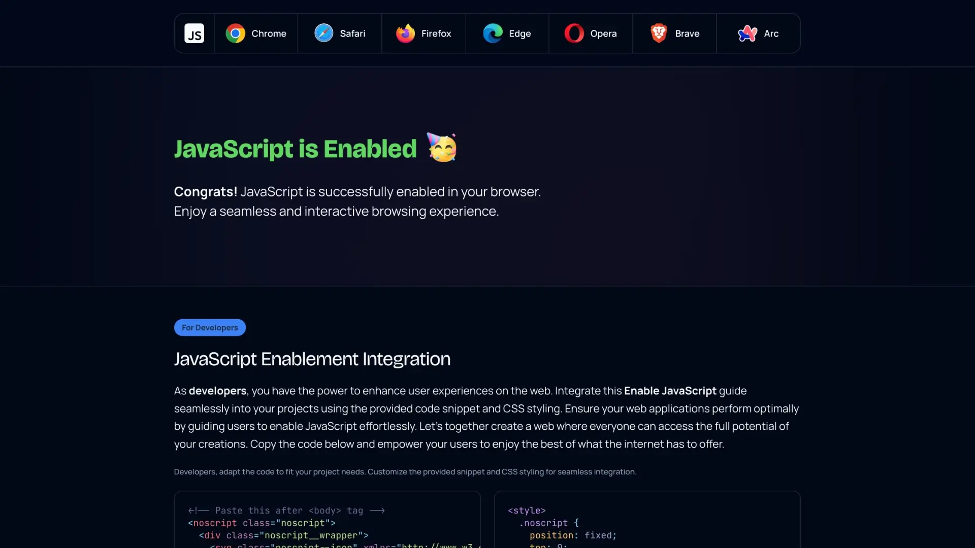 Enable JavaScript